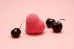 Vannas burbuļbumba &quot;Ķiršu sirds&quot; / “Cherry heart” bath bubble-ball